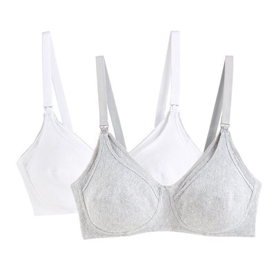 Pack of 2 Nursing Bras in Cotton LA REDOUTE COLLECTIONS