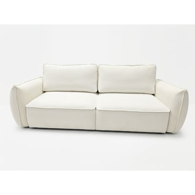 Canapé droit convertible 3 places en tissu chenille, ESMEE BOBOCHIC