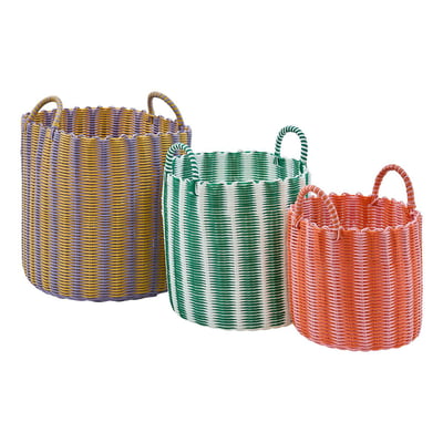 Lot de 3 paniers tressés à poignées POOL ATMOSPHERA