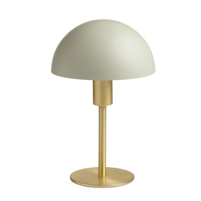 Lampe A Poser Poma Metal En Laiton Mat Et Abat-jour Crème MILLUMINE