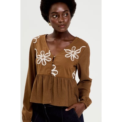 Blouse brodée CACHE CACHE