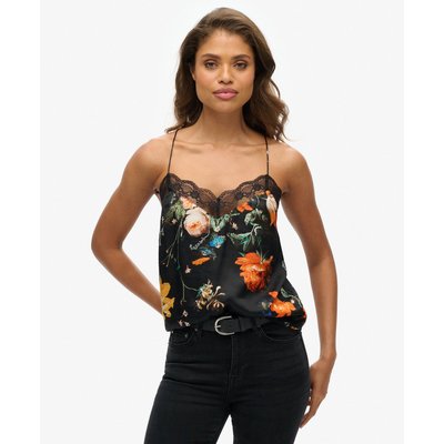 Caraco en satin avec liseré en dentelle SUPERDRY