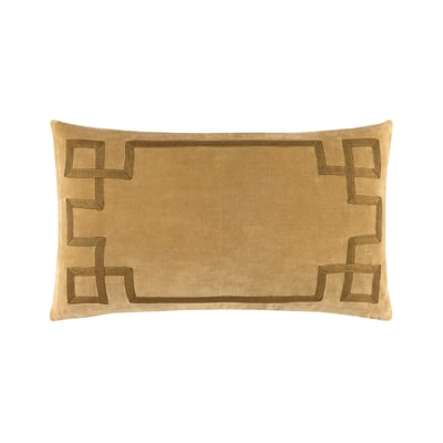 Housse de coussin en velours marron, CALYPSO DESFORGES