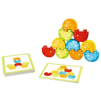 Jeu d'encastrement Éléphants cascadeurs HABA