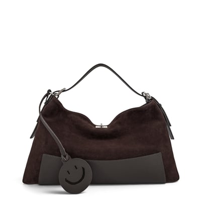 Sac Hobo en cuir grainé et croûte de cuir HARVEY SUEDE OH MY BAG