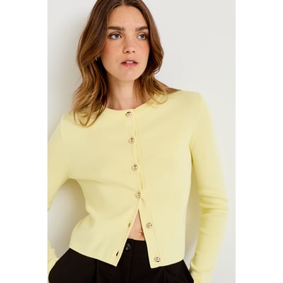 Gilet ajusté cropped col rond CACHE CACHE