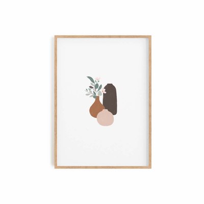 Pastorale II, Affiche avec porte-affiche en chêne 30cm x 40cm COTTON BIRD