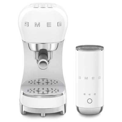 Machine à café manuelle et mousseur à lait ECF12 SMEG