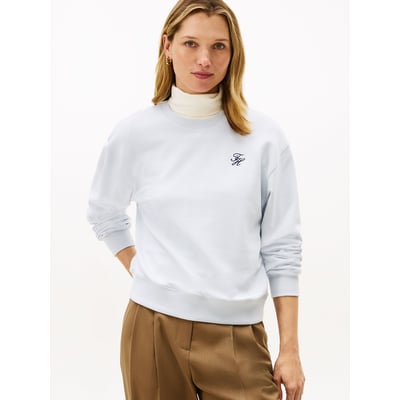 Sweater met ronde hals en lange mouwen, logo TOMMY HILFIGER