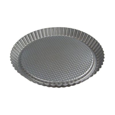 Moule à tarte bord cannelé acier revêtu d28 x h3 cm DE BUYER