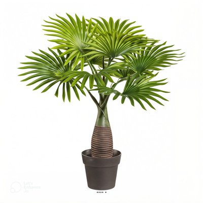 Palmier Bouteille artificiel H 45 cm 9 palmes ARTIFICIELLES