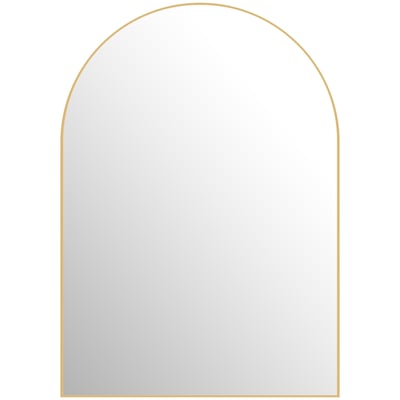 Miroir de salle de bains Verre Or HOMCOM
