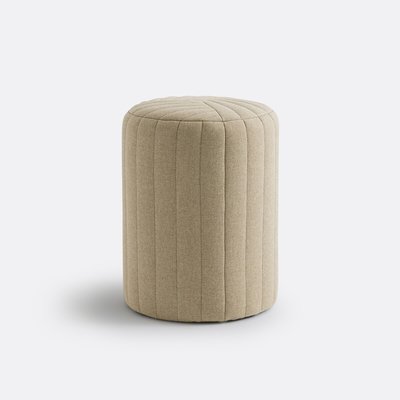 Pouf cylindrique surpiqué, JIMI LA REDOUTE INTERIEURS