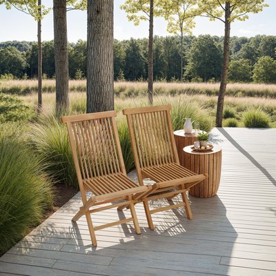 Chaises en teck, lot de 2, LOMBOK HAPPY GARDEN