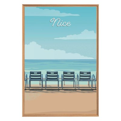 Tableau Mural Encadré Illustration Chaises Nice ILLUSTRATION CEANOTHE