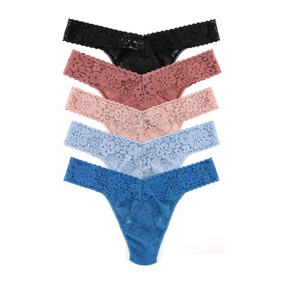 Pack de 5 String en dentelle à taille haute et taille unique HANKY PANKY