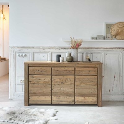 Buffet en teck recyclé massif 160 cm CARGO BERAH GETAH