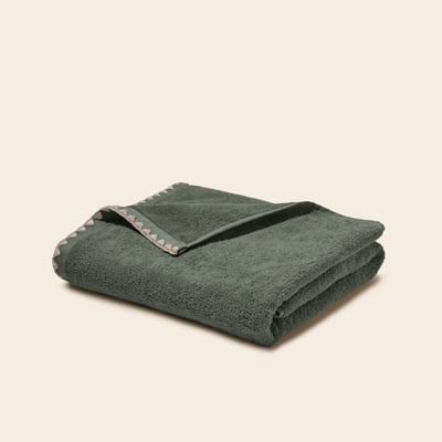 Serviette De Toilette en Éponge unie et point feston triangulaire NERYDA MADURA