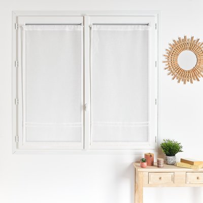 Paire voilages ruban macramé HOME MAISON