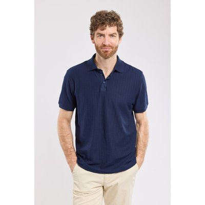 Polo maille texturée en coton GUY DE BERAC