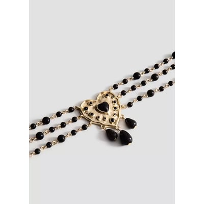 Collier cœurs en perles MANGO