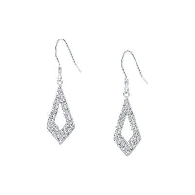 Boucles d'oreilles en argent 925 et cristal CLEOR