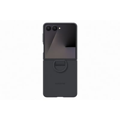 Coque Z Flip 7 silicone anneau noir SAMSUNG