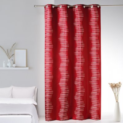 Rideau en jacquard à vagues fantaisies HOME MAISON