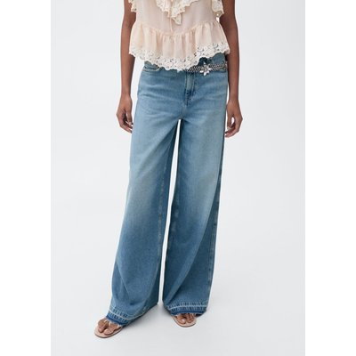 Jean wideleg revers effilochés MANGO