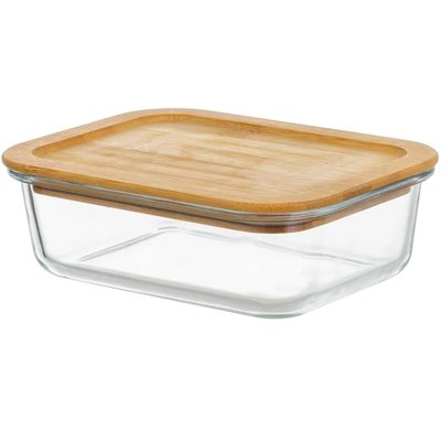 Boîte de conservation en verre et bambou 1040ml WADIGA