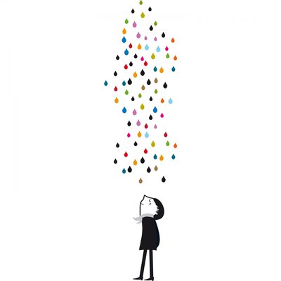 Sticker Mural Monsieur sous la Pluie ARCHIV