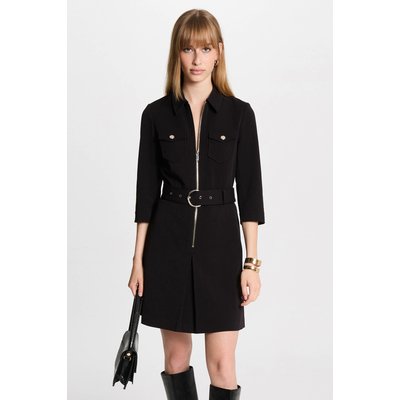 Robe courte ajustée zippée MORGAN