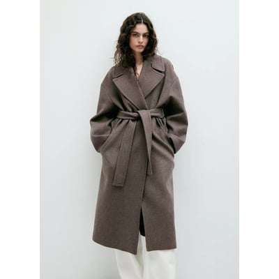 Manteau laine Manteco ceinture MANGO
