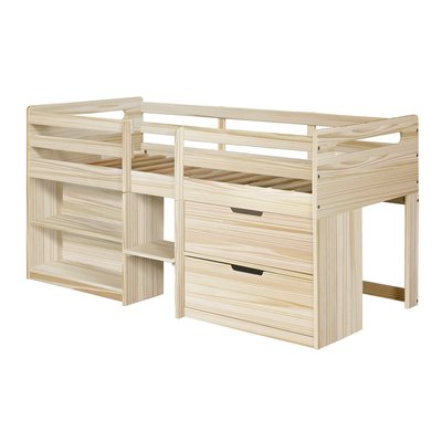Lit mi-hauteur Bois massif  HOBY AKITEN RETAIL