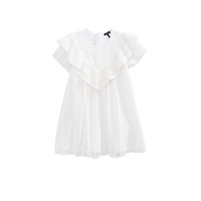 Robe dentelle plastron volanté IKKS