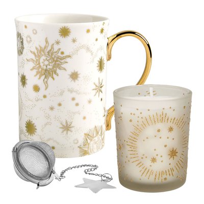 Coffret bougie parfumée et mug Thé de Fête MATHILDE M