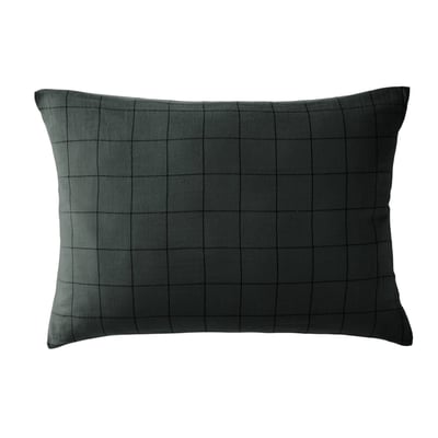 Taie d'oreiller Gaze Coton 50 x 70 cm Gaia Matchs Vert d'eau EDEN