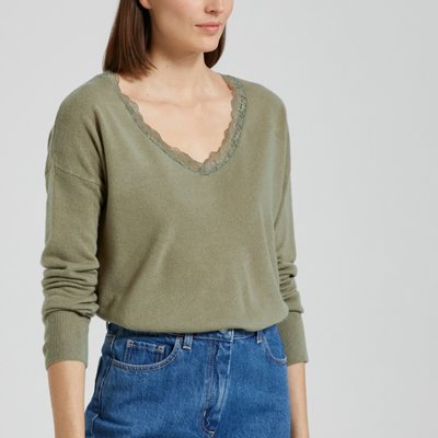 Pull maille kaki femme online