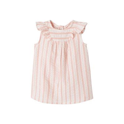 Robe rayée en seersucker naissance VERTBAUDET