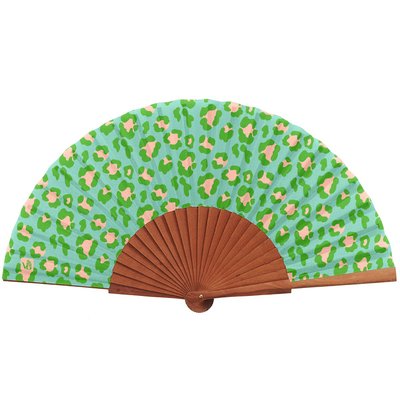 Eventail en bois et toile coton LEO VENT DE BOHÈME