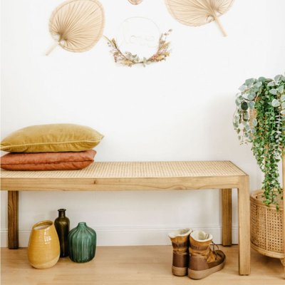 Banc en bois et cannage - WOCCA SAUDARA COLLECTIONS