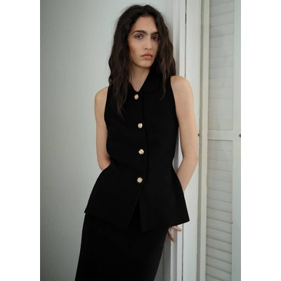Gilet maille boutons bijoux MANGO