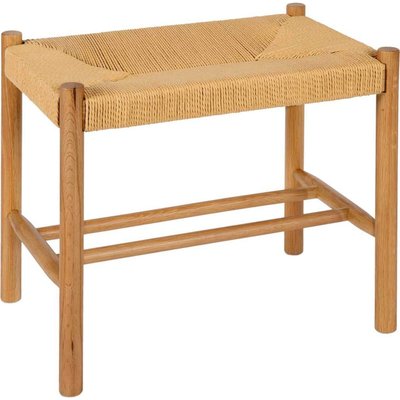 banquette en bois de chêne et corde tressée style naturel RECOLLECTION