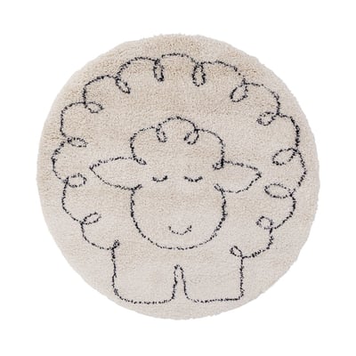 Tapis enfant rond doux et épais PETIT MOUTON AFK LIVING