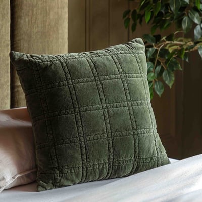 Cotton Velvet Quilted Cushion ÉDITÉ
