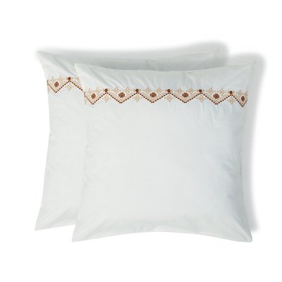 Taie d'oreiller (x2) percale NORA FEBRONIE