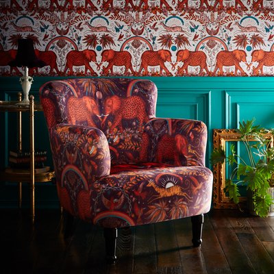 Dalston Zambezi Elephant Print Chair EMMA J SHIPLEY