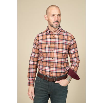 Chemise à carreaux à col boutonné MCS