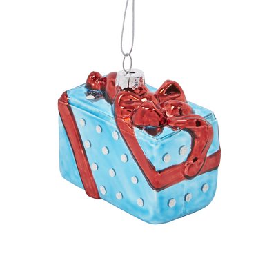 Suspension décorative de noël cadeau en verre L12 SIA DECO