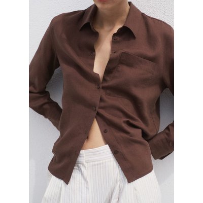 Chemise lyocell à poche MANGO
